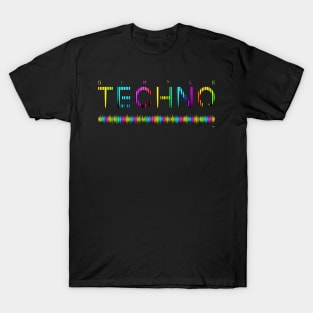 Simple Techno Equalizer Color EDM T-Shirt